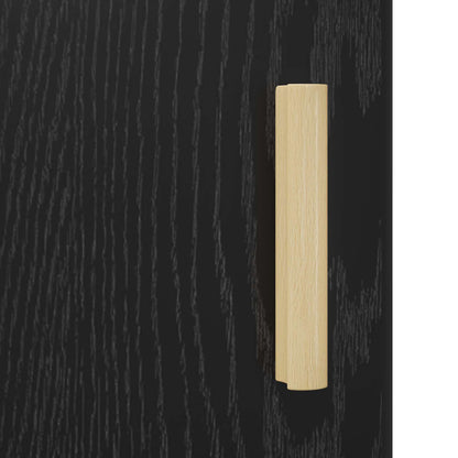 vidaXL Sideboard Black Oak 34.5 x 32.5 x 90 cm Engineered Wood