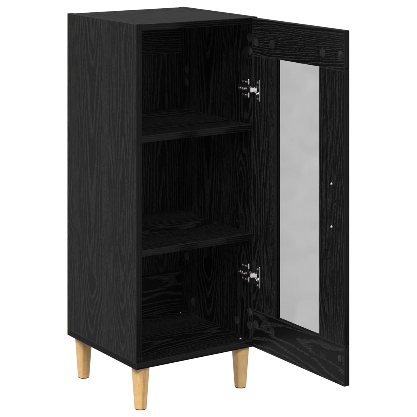 vidaXL Sideboard Black Oak 34.5 x 32.5 x 90 cm Engineered Wood