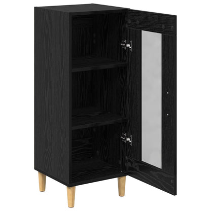 vidaXL Sideboard Black Oak 34.5 x 32.5 x 90 cm Engineered Wood