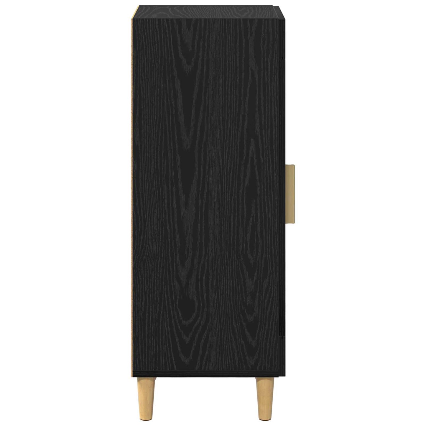 vidaXL Sideboard Black Oak 34.5 x 32.5 x 90 cm Engineered Wood