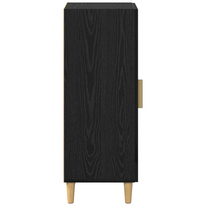 vidaXL Sideboard Black Oak 34.5 x 32.5 x 90 cm Engineered Wood
