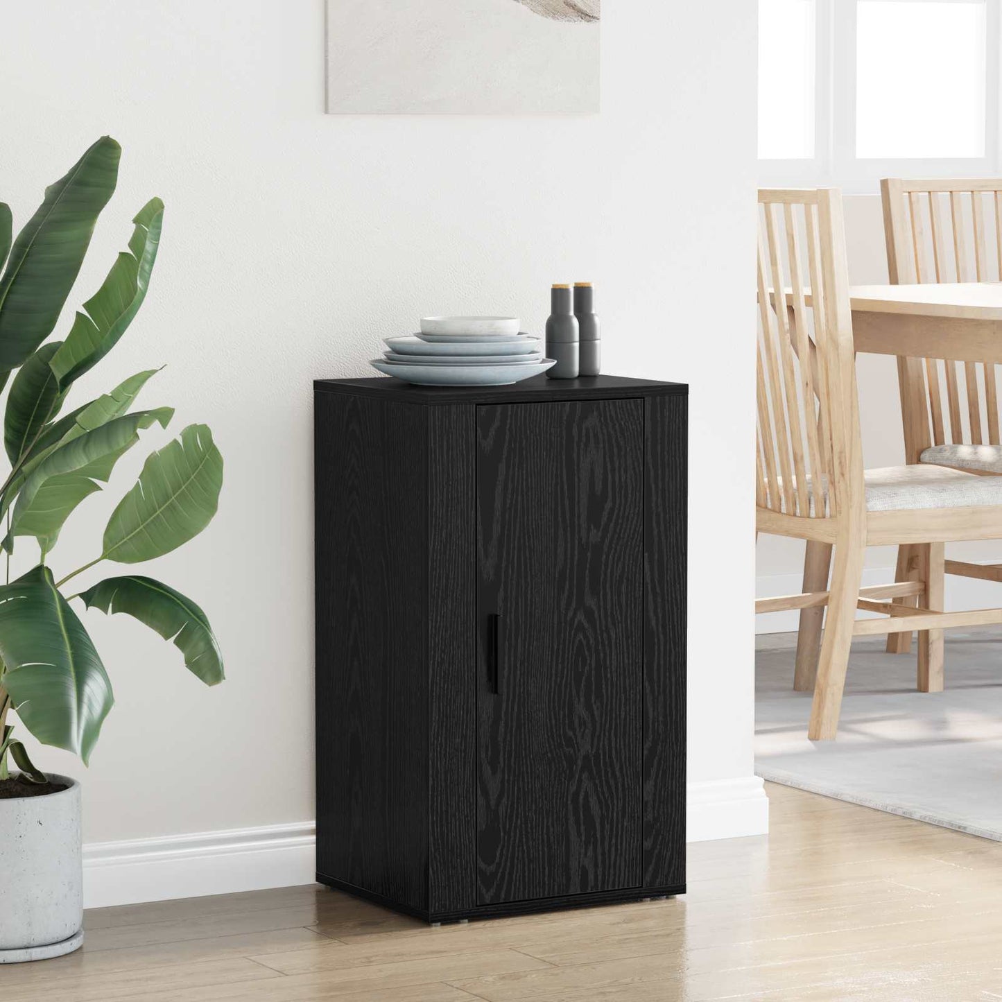 vidaXL Sideboard Black Oak 40 x 33 x 70 cm Engineered Wood