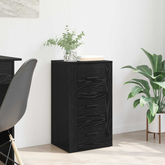 vidaXL Sideboard Black Oak 40 x 33 x 70 cm Engineered Wood