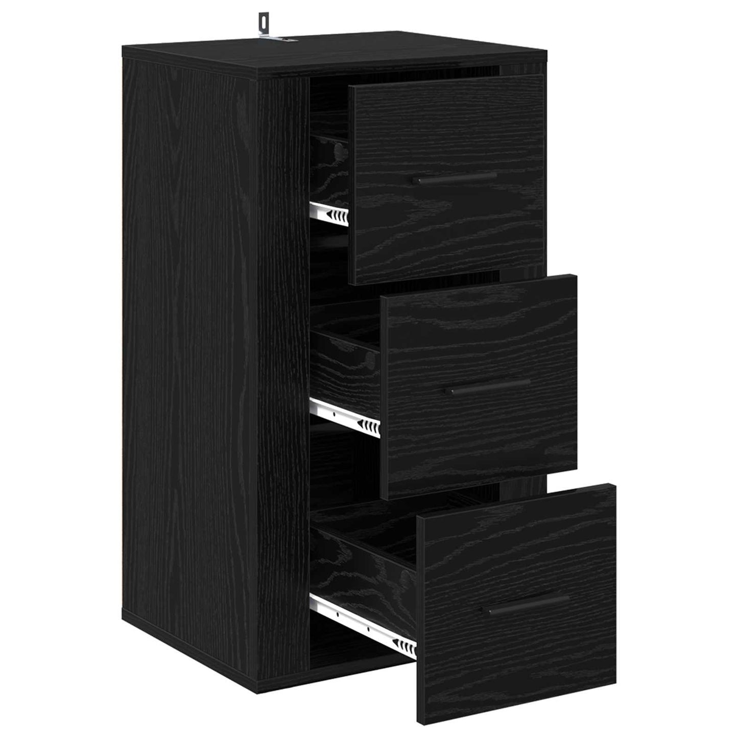 vidaXL Sideboard Black Oak 40 x 33 x 70 cm Engineered Wood