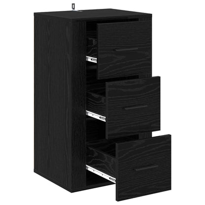 vidaXL Sideboard Black Oak 40 x 33 x 70 cm Engineered Wood