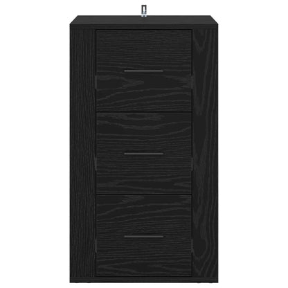 vidaXL Sideboard Black Oak 40 x 33 x 70 cm Engineered Wood