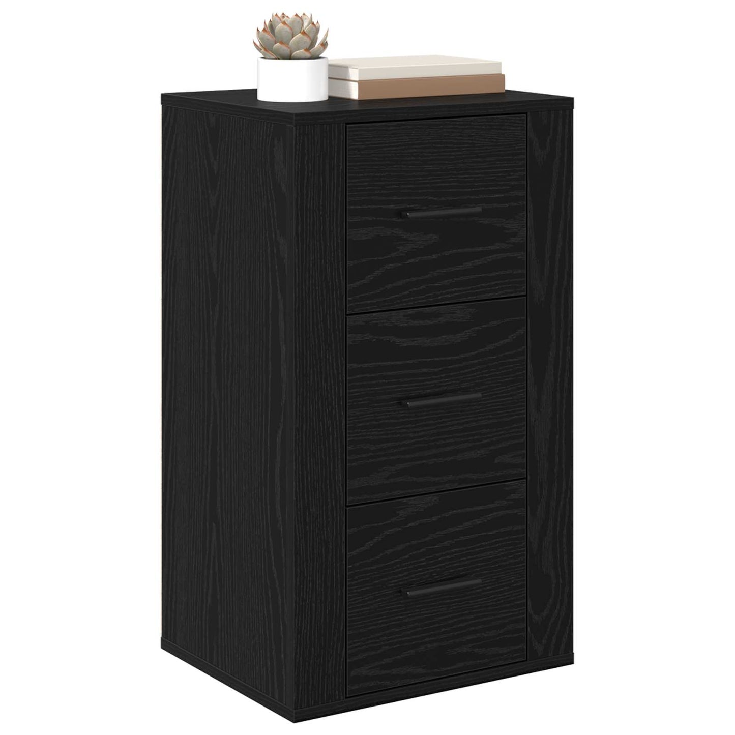 vidaXL Sideboard Black Oak 40 x 33 x 70 cm Engineered Wood