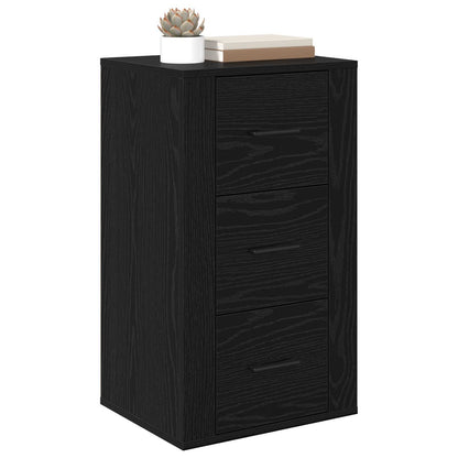 vidaXL Sideboard Black Oak 40 x 33 x 70 cm Engineered Wood