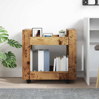 vidaXL Desk Trolley Old Wood 60 x 45 x 60 cm Engineered Wood