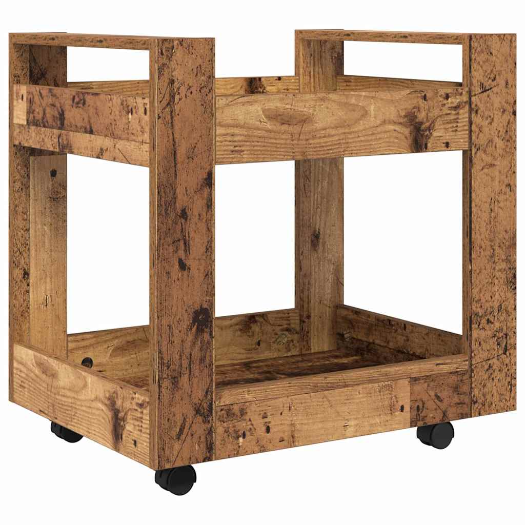 vidaXL Desk Trolley Old Wood 60 x 45 x 60 cm Engineered Wood