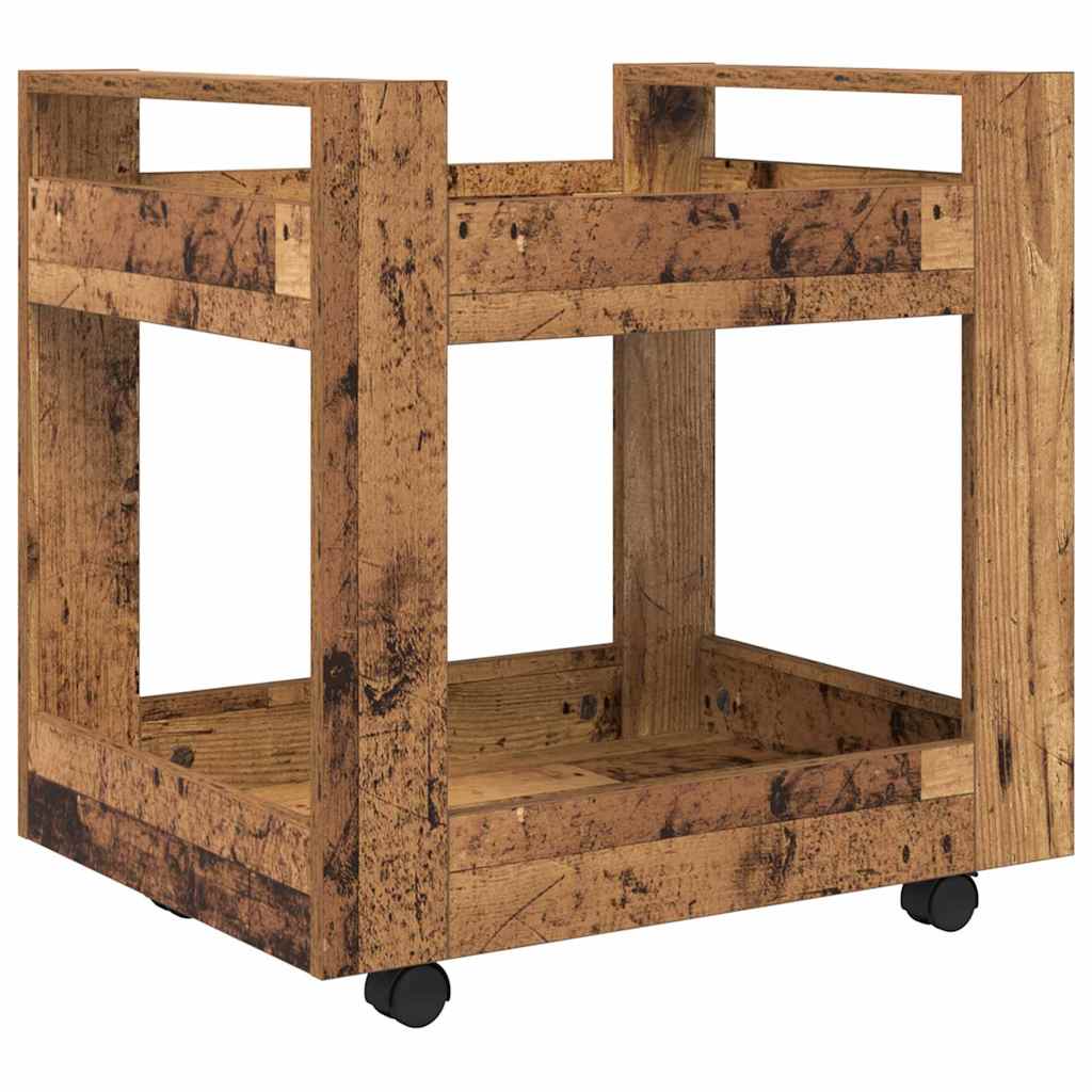 vidaXL Desk Trolley Old Wood 60 x 45 x 60 cm Engineered Wood