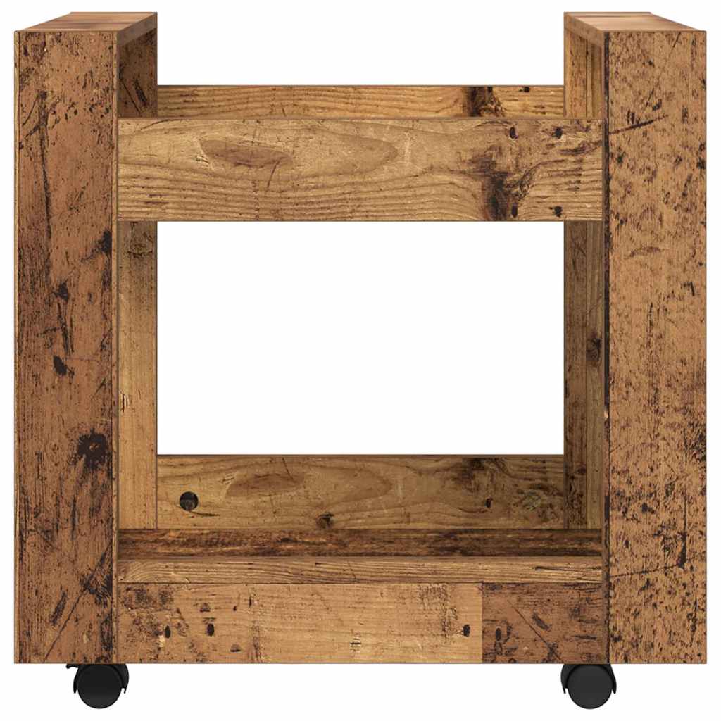 vidaXL Desk Trolley Old Wood 60 x 45 x 60 cm Engineered Wood