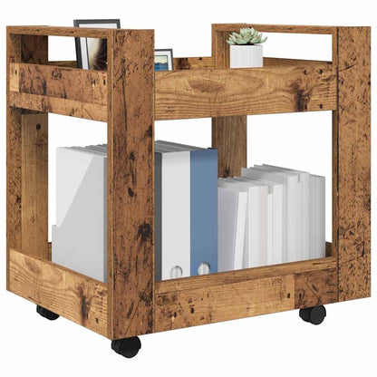 vidaXL Desk Trolley Old Wood 60 x 45 x 60 cm Engineered Wood