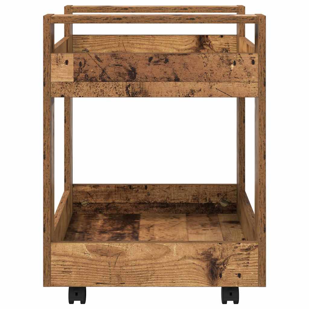 vidaXL Desk Trolley Old Wood 60 x 45 x 60 cm Engineered Wood