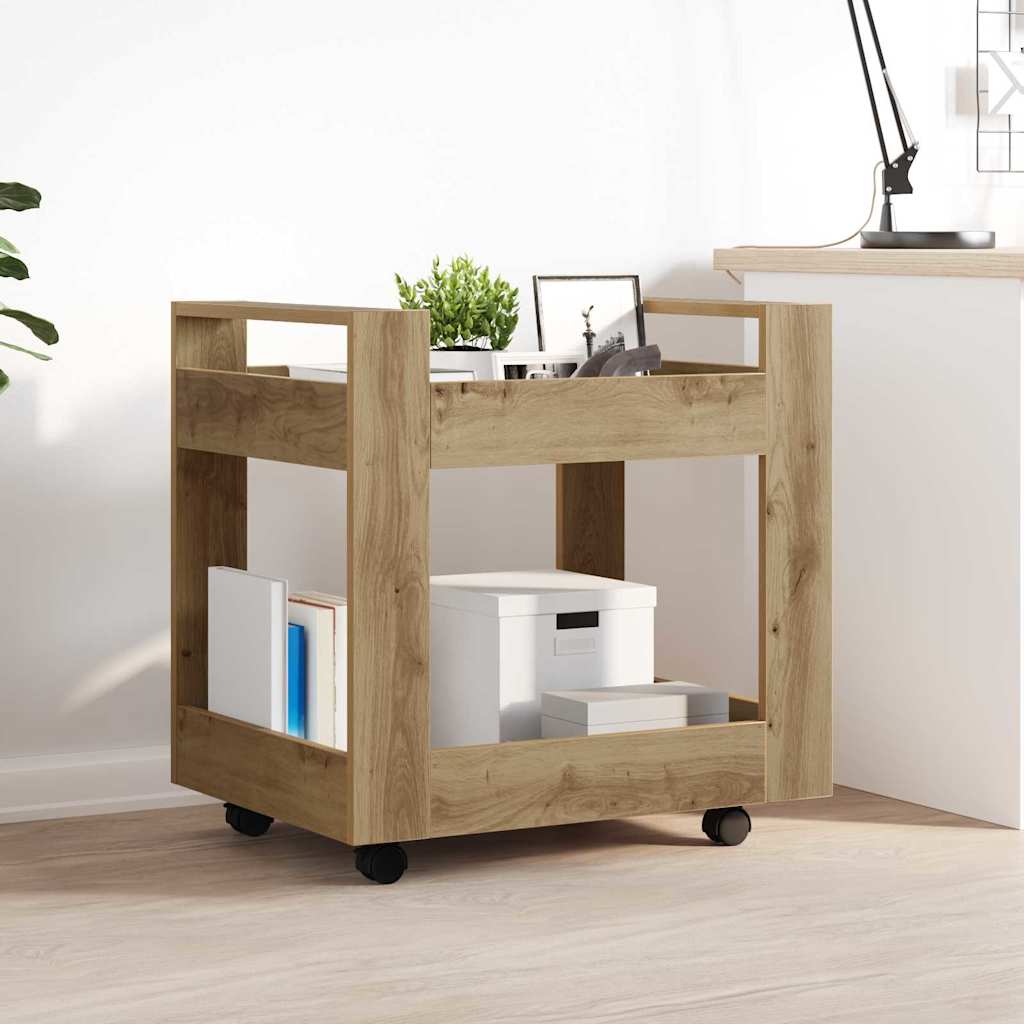 vidaXL Desk Trolley Artisan Oak 60 x 45 x 60 cm Engineered Wood