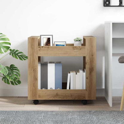 vidaXL Desk Trolley Artisan Oak 60 x 45 x 60 cm Engineered Wood