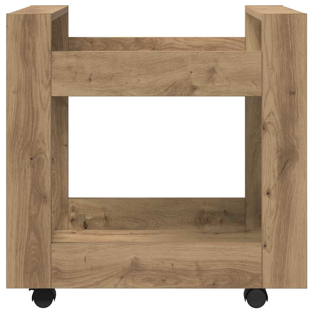 vidaXL Desk Trolley Artisan Oak 60 x 45 x 60 cm Engineered Wood