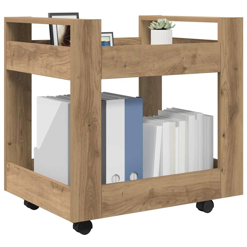 vidaXL Desk Trolley Artisan Oak 60 x 45 x 60 cm Engineered Wood