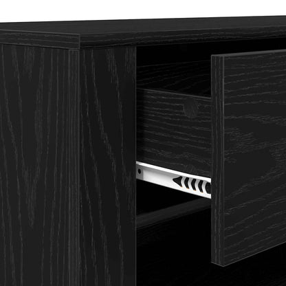 vidaXL TV Cabinet Black Oak 100 x 35 x 40 cm Engineered Wood