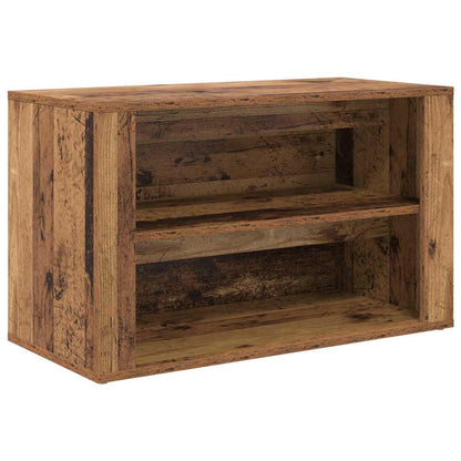 vidaXL Shoe Rack with Shelf Old wood 75 x 35 x 45 cm Engineered wood