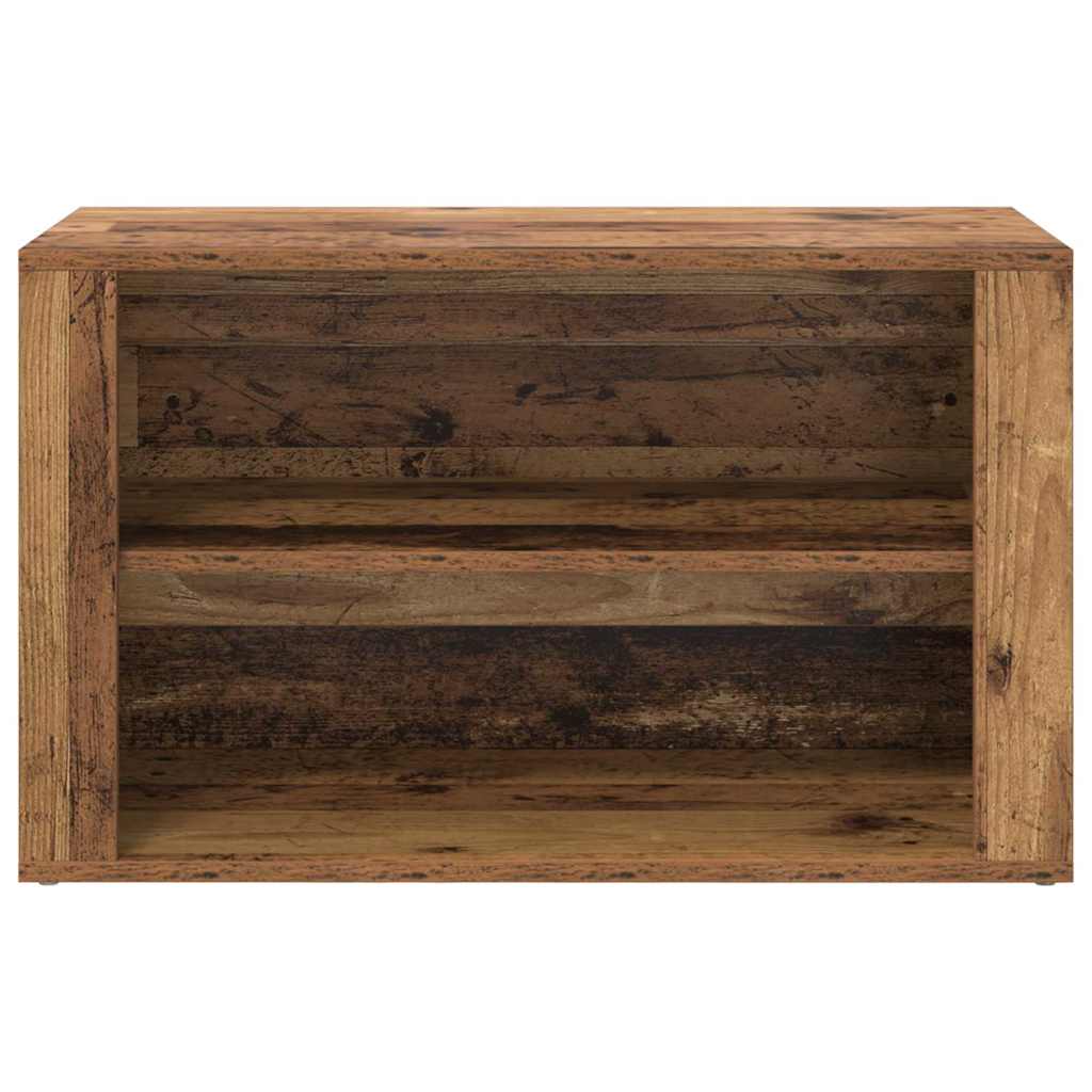 vidaXL Shoe Rack with Shelf Old wood 75 x 35 x 45 cm Engineered wood