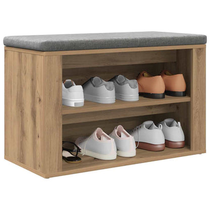 vidaXL Shoe Rack 75 x 35 x 45 cm Engineered Wood Artisan oak