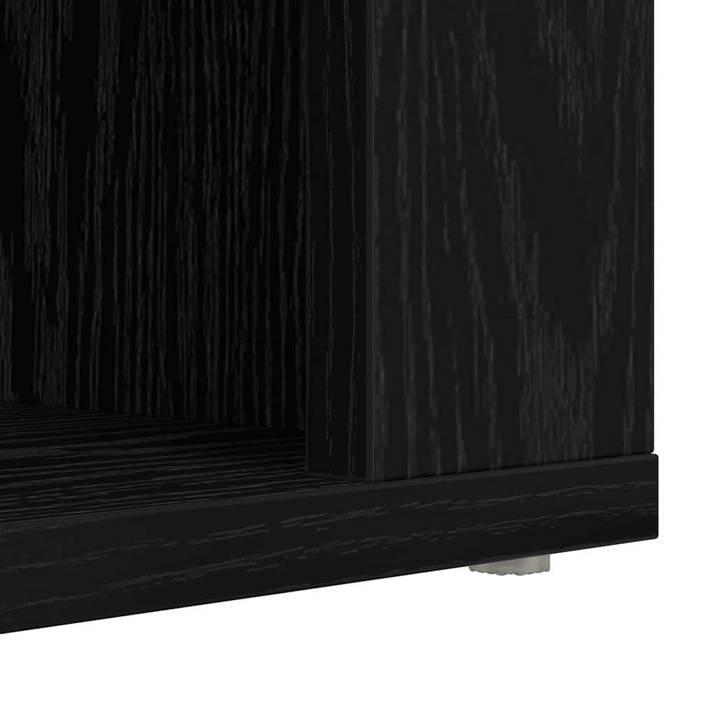 vidaXL Shoe Rack 75 x 35 x 45 cm Engineered Wood Black oak