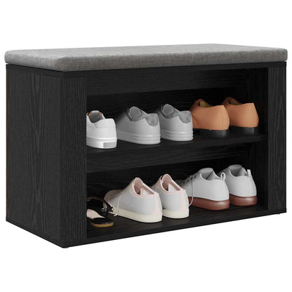 vidaXL Shoe Rack 75 x 35 x 45 cm Engineered Wood Black oak