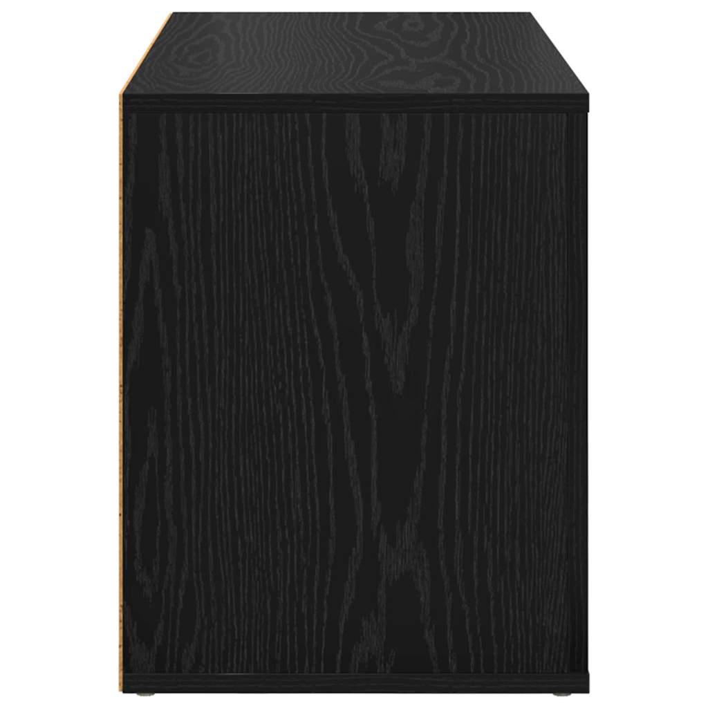 vidaXL Shoe Rack 75 x 35 x 45 cm Engineered Wood Black oak