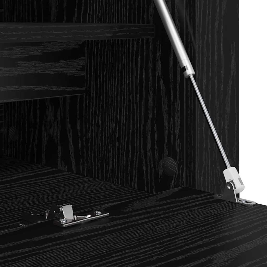 vidaXL Shoe Cabinet 100 x 35 x 38 cm Engineered Wood Black Oak