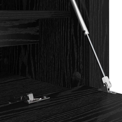 vidaXL Shoe Cabinet 100 x 35 x 38 cm Engineered Wood Black Oak