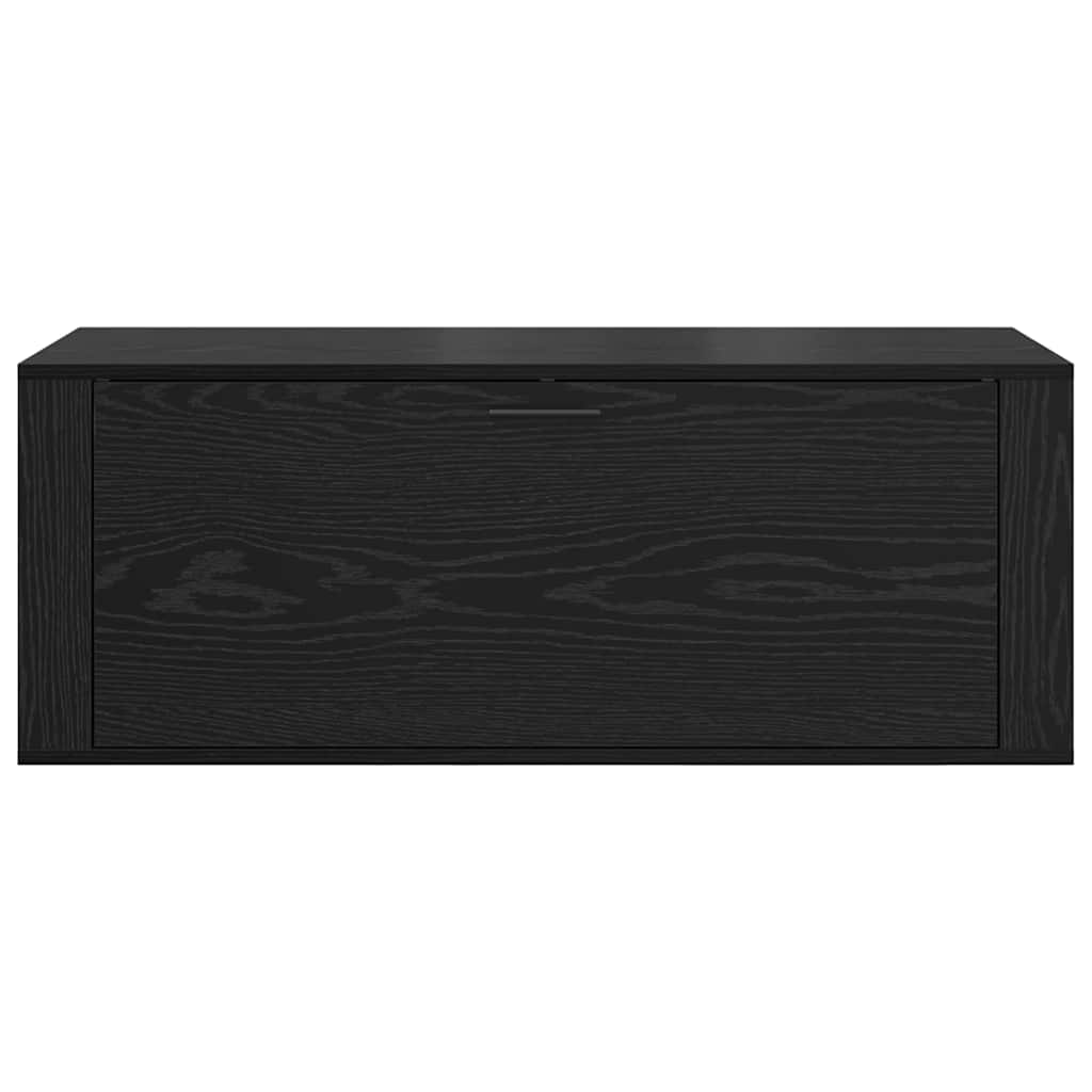 vidaXL Shoe Cabinet 100 x 35 x 38 cm Engineered Wood Black Oak