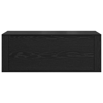 vidaXL Shoe Cabinet 100 x 35 x 38 cm Engineered Wood Black Oak