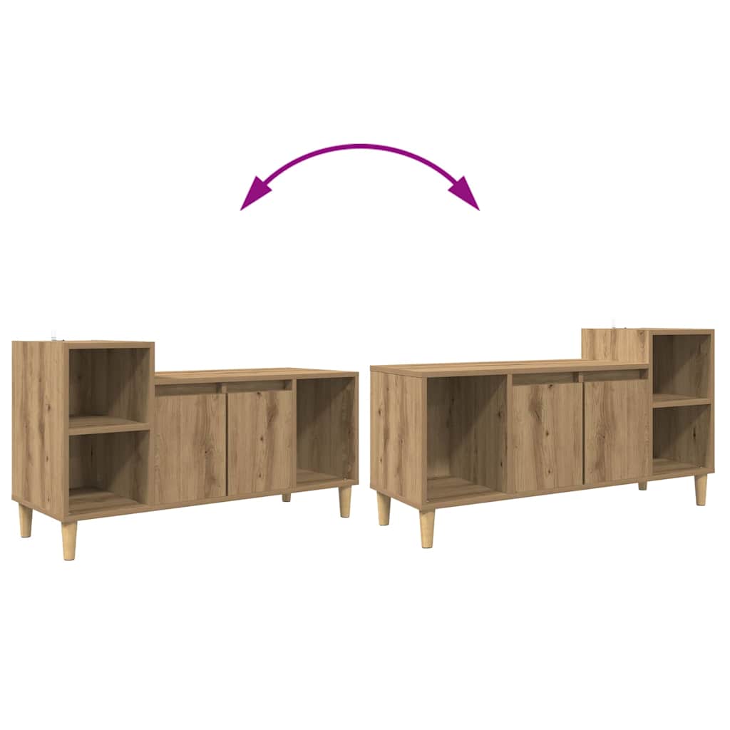 vidaXL TV Cabinet 100 x 35 x 55 cm Artisan Oak Engineered Wood