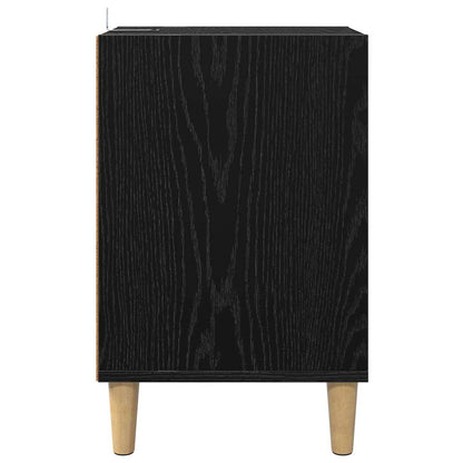 vidaXL TV Cabinet Black Oak 100 x 35 x 55 cm Engineered Wood