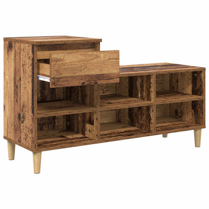vidaXL Shoe Cabinet Old Wood 102 x 36 x 60 cm Engineered Wood