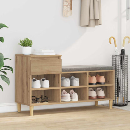 vidaXL Shoe Cabinet Artisan Oak 102 x 36 x 60 cm Engineered Wood