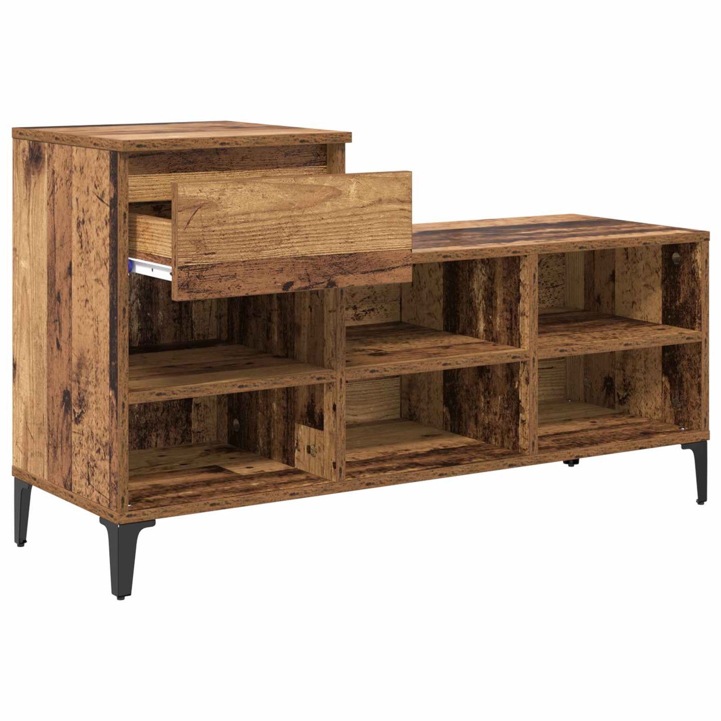 vidaXL Shoe Cabinet Old wood 102 x 36 x 60 cm Engineered wood