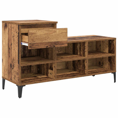 vidaXL Shoe Cabinet Old wood 102 x 36 x 60 cm Engineered wood