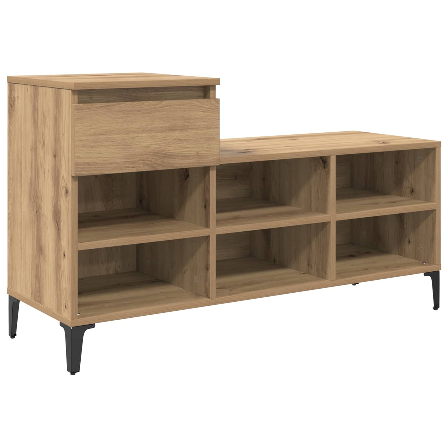 vidaXL Shoe Cabinet Artisan oak 102 x 36 x 60 cm Engineered wood