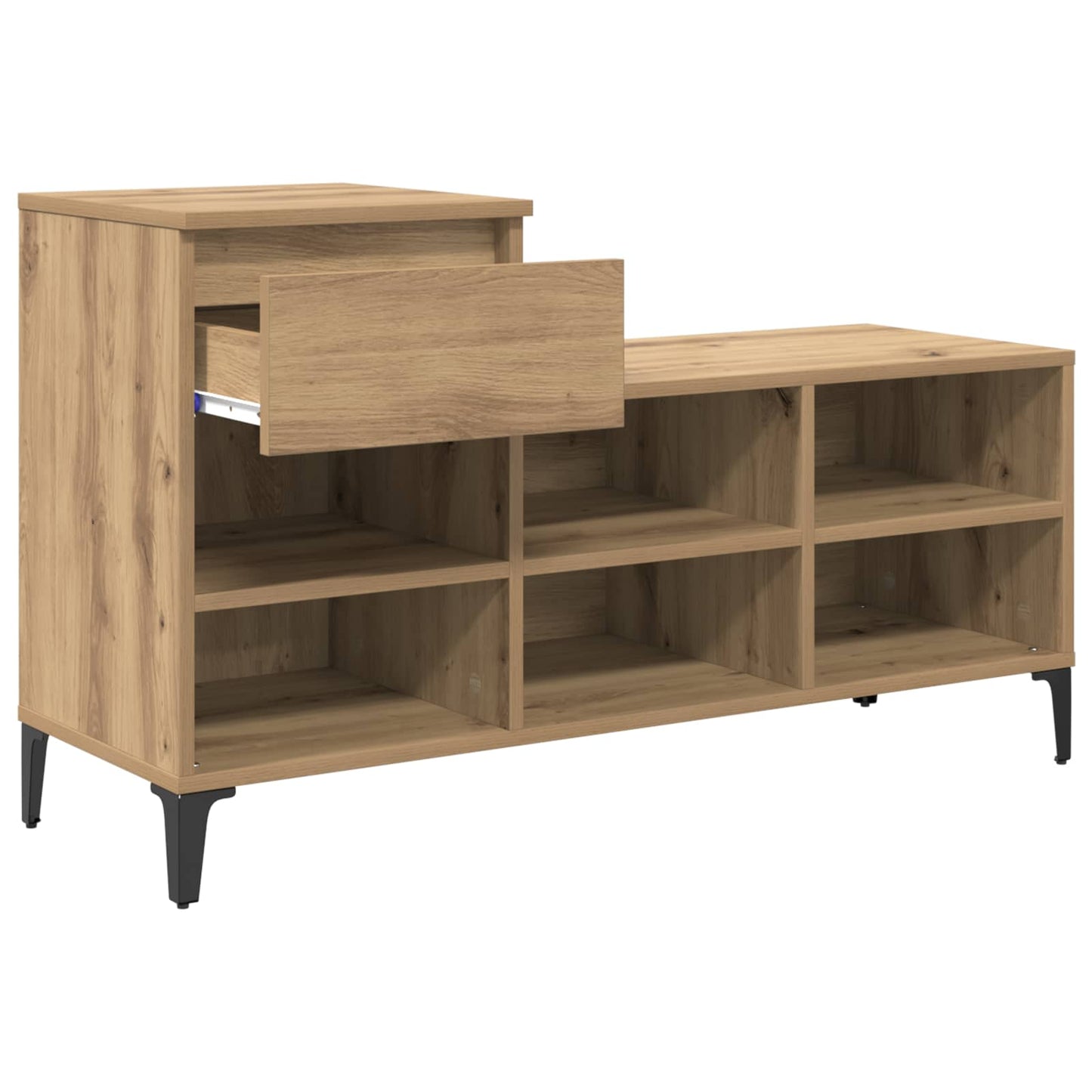 vidaXL Shoe Cabinet Artisan oak 102 x 36 x 60 cm Engineered wood