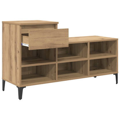 vidaXL Shoe Cabinet Artisan oak 102 x 36 x 60 cm Engineered wood