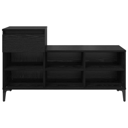 vidaXL Shoe Cabinet Black oak 102 x 36 x 60 cm Engineered wood