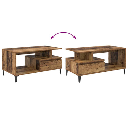 vidaXL Coffee Table Old Wood 90 x 49 x 45 cm Engineered Wood