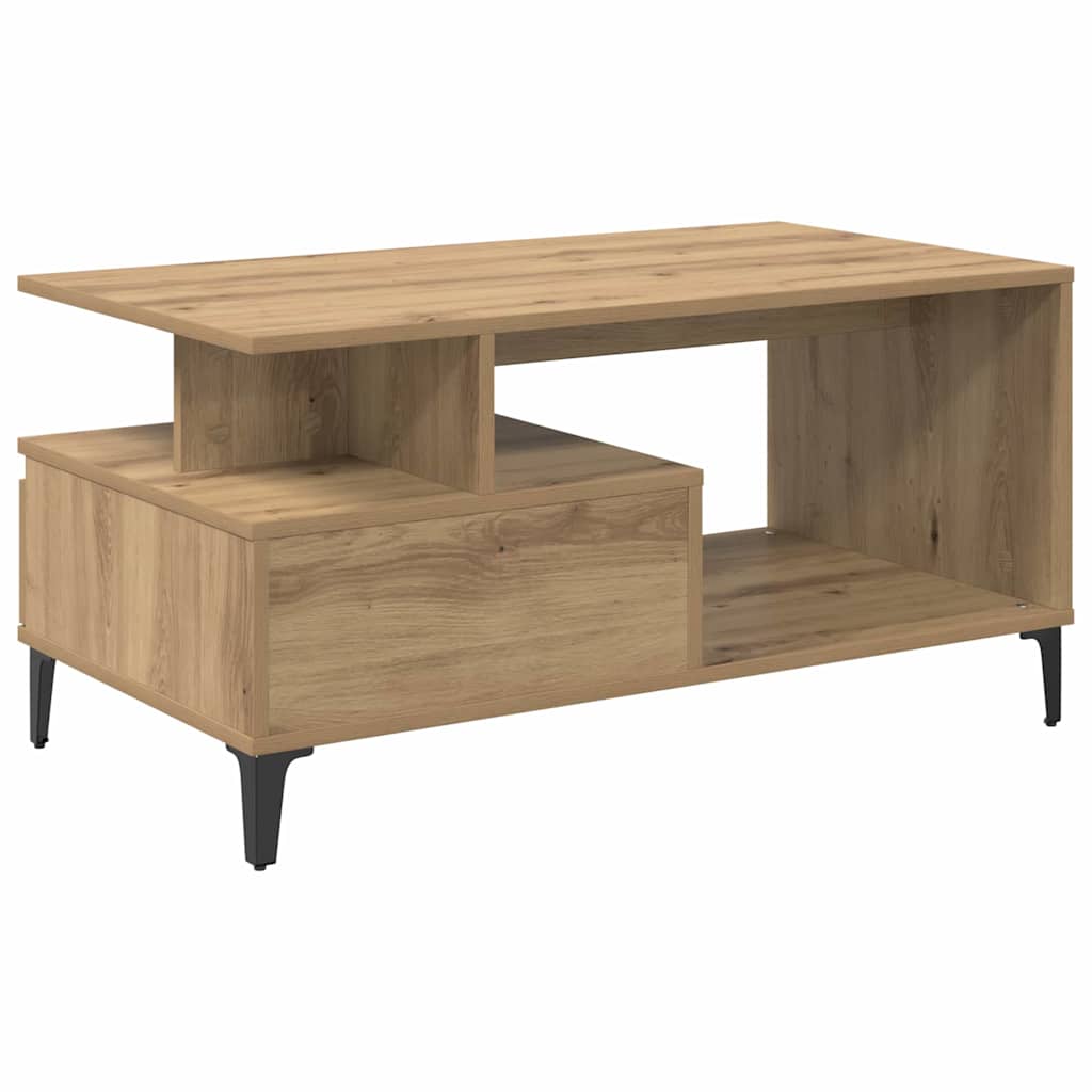 vidaXL Coffee Table Artisan Oak 90 x 49 x 45 cm Engineered Wood