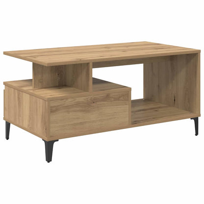 vidaXL Coffee Table Artisan Oak 90 x 49 x 45 cm Engineered Wood