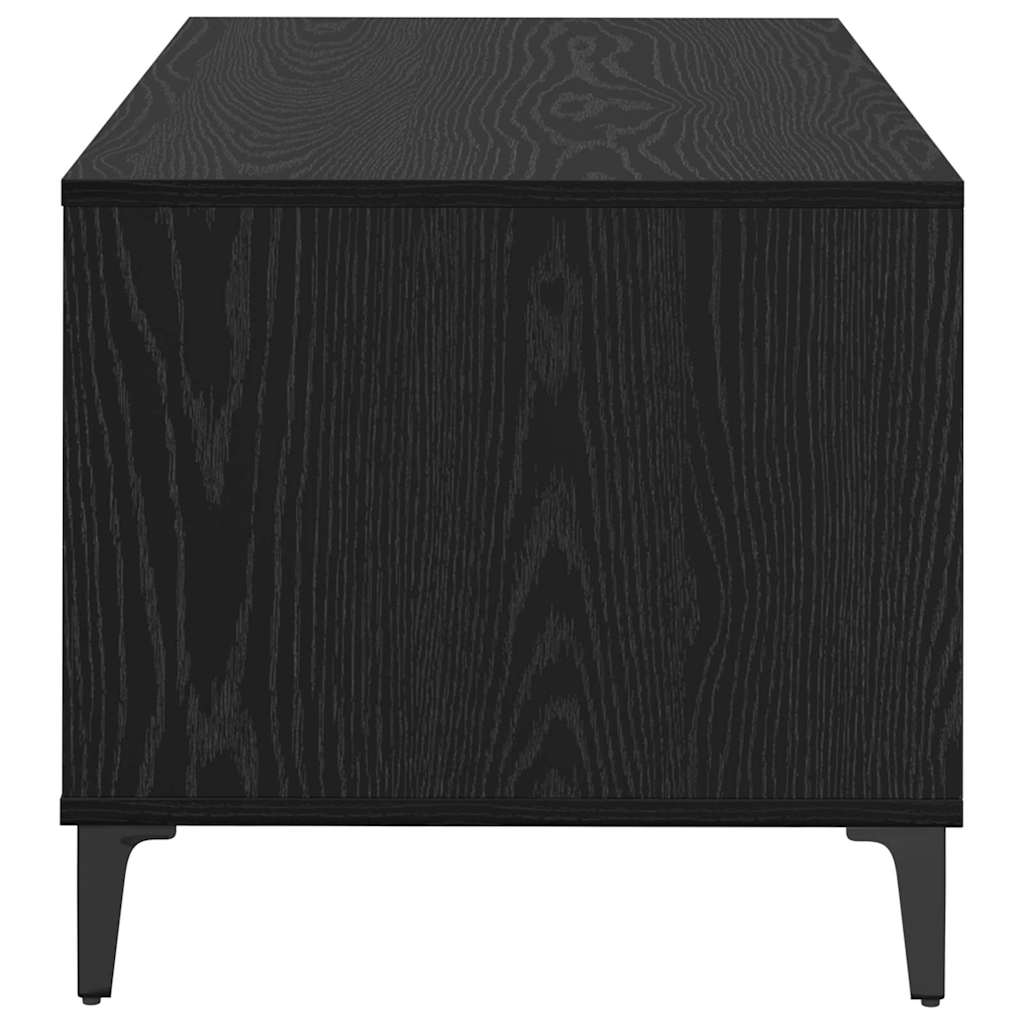 vidaXL Coffee Table Black Oak 90 x 49 x 45 cm Engineered Wood