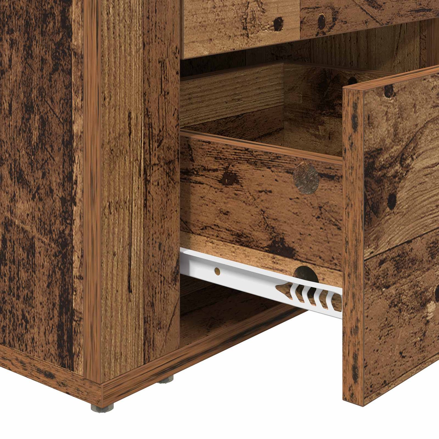 vidaXL Bedside Cabinet Old Wood 35 x 50 x 60 cm Engineered Wood