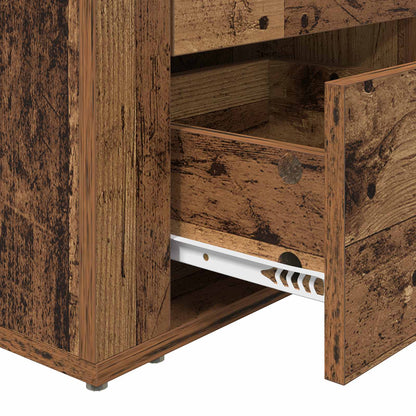 vidaXL Bedside Cabinet Old Wood 35 x 50 x 60 cm Engineered Wood