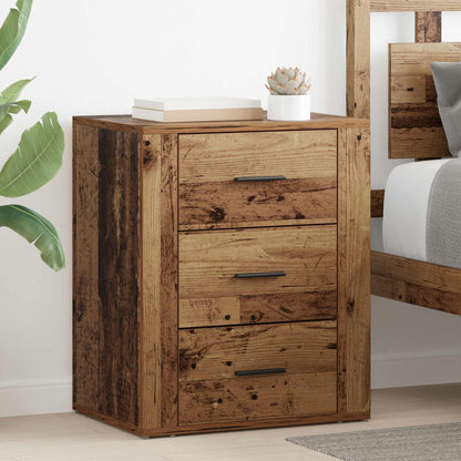 vidaXL Bedside Cabinet Old Wood 35 x 50 x 60 cm Engineered Wood